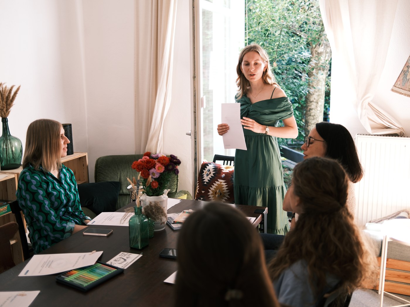 Evgenia facilitating a small-group session in Munich